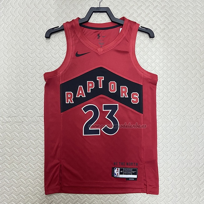 Camiseta Toronto Raptors Fred Vanvleet NO 23 Icon 2022-23 Rojo